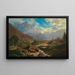 Hochgebirgslandschaft - Leopold Heinrich Voescher — gerahmtes Bild an der Wand