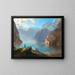 Eine Szene am Königssee mit St. Bartholomä - Leopold Heinrich Vöscher — gerahmtes Bild an der Wand