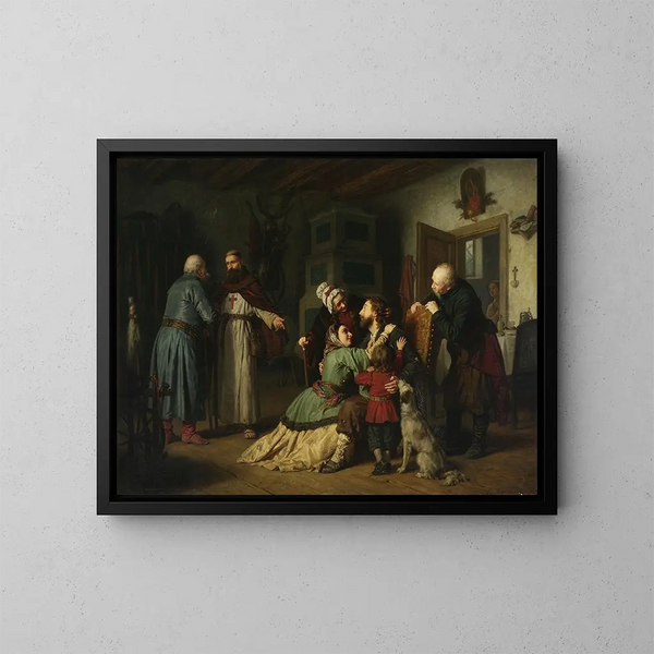 Rückkehr der Sklaverei - Leopold Löffler — gerahmtes Bild an der Wand