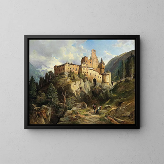 Château de Taufers - Leopold Munsch — gerahmtes Bild an der Wand