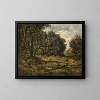 Leopold Munsch - Roe Deer at the Forest Pond.webp