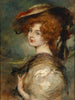 Portrait einer Dame mit roten Haaren und Hut - Leopold Schmutzler — Ansicht des Kunstwerks