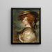 Portrait einer Dame mit roten Haaren und Hut - Leopold Schmutzler — gerahmtes Bild an der Wand