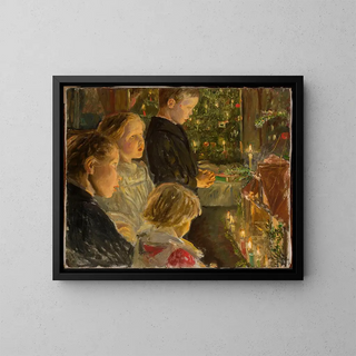 Leopold von Kalckreuth - Children by the Christmas tree.webp