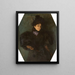 Portrait einer Dame in Schwarz - Leopold von Kalckreuth — gerahmtes Bild an der Wand