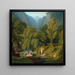 Die Badenden Souvenir der Ufer des Flusses Anio in Tivoli - Théodore Caruelle d'Aligny — gerahmtes Bild an der Wand