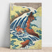 Reproduktion des Gemäldes Das Wasserfall-Gemälde für Pferde von Yoshitsune in Yoshino - Katsushika Hokusai