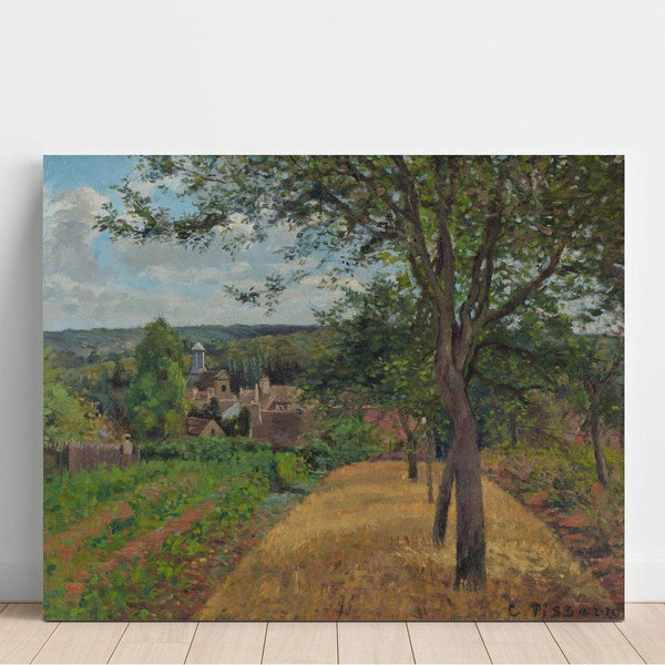 Reproduktion des Gemäldes Die Obstgärten von Louveciennes - Camille Pissarro