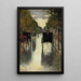 Straßenszene in Berlin mit Fiakern - Lesser Ury — gerahmtes Bild an der Wand