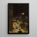Rue de Berlin bei Nacht - Lesser Ury — gerahmtes Bild an der Wand