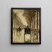 Straßenszene in Berlin am Ende des Herbstes - Lesser Ury — gerahmtes Bild an der Wand