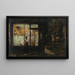 Die beleuchtete Vitrine bei Nacht - Lesser Ury — gerahmtes Bild an der Wand