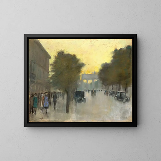 Lesser Ury - Unter den Linden mit Blick auf das Brandenburger Tor.webp