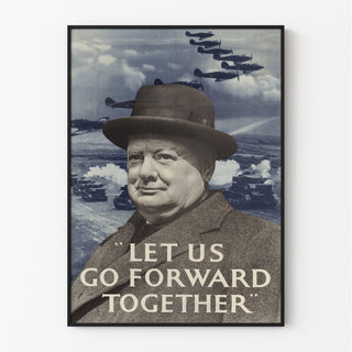Let Us Go Forward Together - Affiche Vintage Seconde Guerre Mondiale
