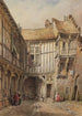Hof des Hauses Nr. 29, Rue de la Tannerie, Abbeville, Somme, Frankreich, bekannt aus der Zeit von Franz I. - Lewis John Wood — Ansicht des Kunstwerks
