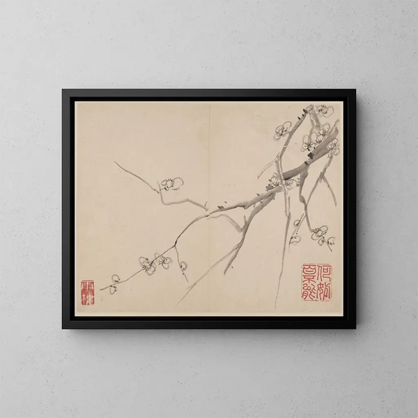 Album von blühenden Pflaumenbäumen - Li Fangying — gerahmtes Bild an der Wand