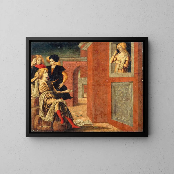 Szene einer Neuigkeit - Liberale da Verona — gerahmtes Bild an der Wand