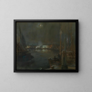 Lieven Herremans - Evening at the Ostend Harbour.webp