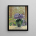 Blumen in einer grünen Vase - Lilly Walther — gerahmtes Bild an der Wand