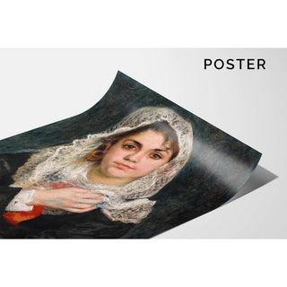 Lise dans un Châle Blanc - Pierre-Auguste Renoir | Reproduction Tableau Décoration murale affiche copie