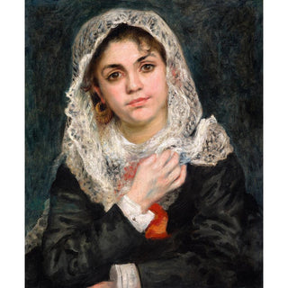 Lise dans un Châle Blanc - Pierre-Auguste Renoir | Reproduction Tableau Décoration murale affiche copie