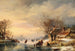Ein holländischer Kanal im Winter - Lodewijk Johannes Kleyn — Ansicht des Kunstwerks