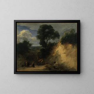 Lodewijk de Vadder - The Sonian Forest with Market Vendors.webp