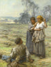 Heu gemäht und zwei Frauen am Morgen - Léon Augustin Lhermitte — Ansicht des Kunstwerks