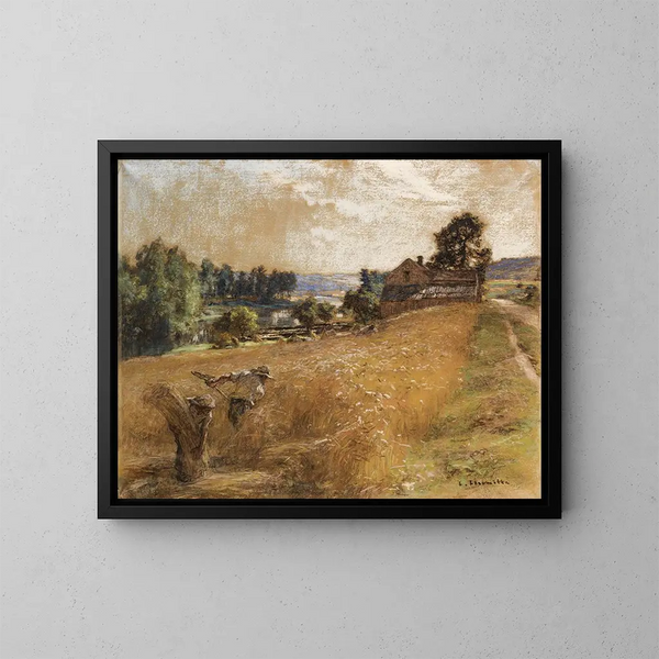 La Fenaison - Léon Augustin Lhermitte — gerahmtes Bild an der Wand
