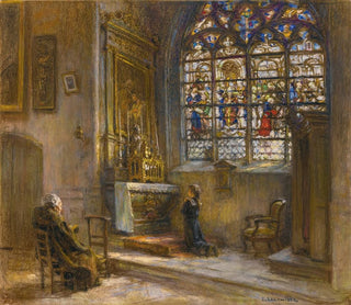 La Prire glisse Saint-Bonnet - Léon Augustin Lhermitte — Ansicht des Kunstwerks