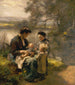 Frau mit Kind und zwei Kindern - Léon Augustin Lhermitte — Ansicht des Kunstwerks