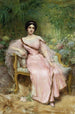 Portrait de Suzanne Hudelo née Armand assise dans une serre - Léon François Comerre — Ansicht des Kunstwerks