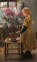 Gabrielle Frédéric die Tochter des Künstlers - Léon Frédéric — Ansicht des Kunstwerks