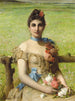 Portrait einer Dame mit einem Posy - Léon Herbo — Ansicht des Kunstwerks