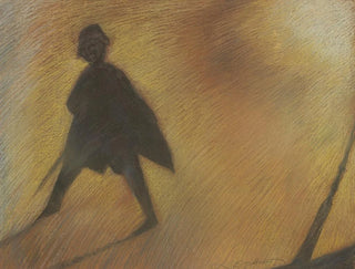 Lon Spilliaert - Het einde van een mooie dag  Figuur in tegenlicht.webp