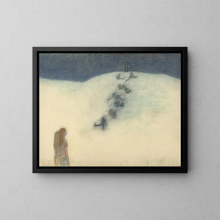 Kinder am Dünenstrand - Léon Spilliaert — gerahmtes Bild an der Wand