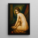 Frau mit Perlenkette - Léonard Sarluis — gerahmtes Bild an der Wand
