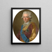 Portrait de Gustave III roi de Suède - Lorens Pasch le Jeune — gerahmtes Bild an der Wand