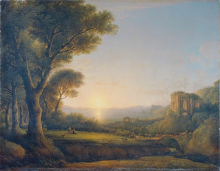 Lorenz Adolf Schnberger - Der Meerbusen von Baiae bei Sonnenuntergang.webp