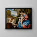 Jungfrau mit Kind und zwei Spendern - Lorenzo Lotto — gerahmtes Bild an der Wand