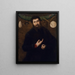 Portrait eines Mannes mit allegorischen Symbolen - Lorenzo Lotto — gerahmtes Bild an der Wand