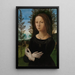 Portrait einer jungen Frau - Lorenzo di Credi — gerahmtes Bild an der Wand