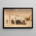 Soldaten und Kanonierin an den Befestigungen - Louis-Émile Benassit — gerahmtes Bild an der Wand