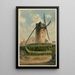 Moulin rue Girardon Montmartre en 1847 18e arrondissement Paris - Louis-Martial-Thodat Masson — gerahmtes Bild an der Wand
