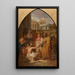 Saint Pierre heilend einen Gehbehinderten an der Tür des Tempels von Jerusalem - Louis-Vincent-Léon Pallière — gerahmtes Bild an der Wand