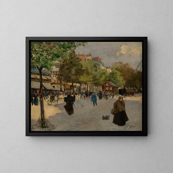 Der Boulevard de Clichy - Louis Abel-Truchet — gerahmtes Bild an der Wand