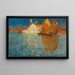 Schiffe vor San Giorgio Maggiore, Venedig - Louis Abel-Truchet — gerahmtes Bild an der Wand