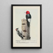 Redhead le Pic épeiche Downy le Pic mineur - Louis Agassiz Fuertes — gerahmtes Bild an der Wand