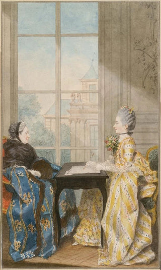 Louis Carrogis Carmontelle - La marquise du Moutier et sa fille.webp