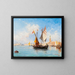Segelboote in Venedig im Bacino di San Marco - Louis Claude Mouchot — gerahmtes Bild an der Wand